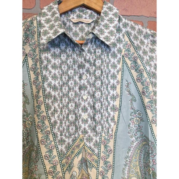 Soft Surroundings Tabitha Tunic Top Lightweight Shirt Pastel Paisley Floral XS - Picture 2 of 8